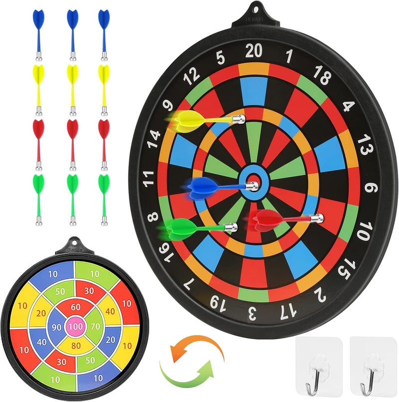 Biange Magnetic Dart Board w/ 12 Darts, Toys for Boys Age 8-12, Safe Indoor Outdoor Games for Kids 8-12, Teen Gifts for 6 7 8 9 10 11 12 13 14 Year Old Boys Girls - Image 1